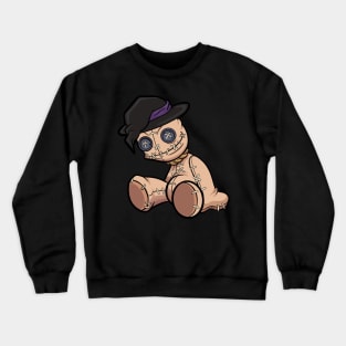 Voodoo Doll with Witch Hat Crewneck Sweatshirt